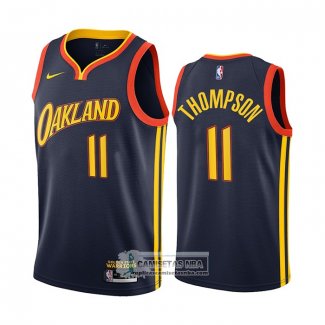 Camiseta Golden State Warriors Klay Thompson NO 11 Ciudad 2020-21 Negro