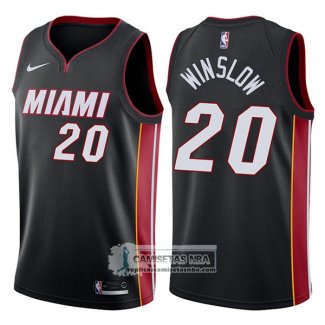 Camiseta Heat Justise Winslow Icon 2017-18 Negro