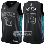 Camiseta Hornets Kemba Walker Ciudad 2018 Negro