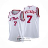 Camiseta Houston Rockets Cam Whitmore NO 7 Ciudad 2025-26 Blanco