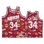 Camiseta Houston Rockets Hakeem Olajuwon Hardwood Classics Tear Up Pack Rojo