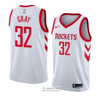 Camiseta Houston Rockets Rob Gris Association 2018 Blanco