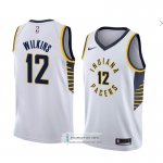 Camiseta Indiana Pacers Damien Wilkins Association 2018 Blanco