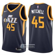 Camiseta Jazz Donovan Mitchell Icon Apagado 2017-18 Azul