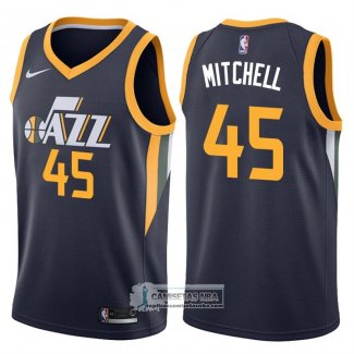 Camiseta Jazz Donovan Mitchell Icon Apagado 2017-18 Azul