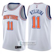 Camiseta Knicks Frank Ntilikina Statement 2017-18 Blanco