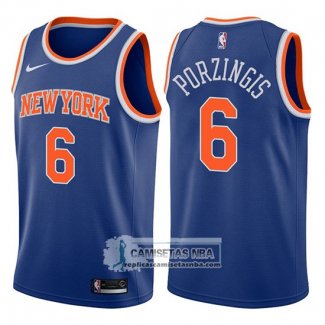 Camiseta Knicks Kristaps Porzingis 2017-18 Azul