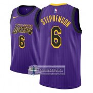 Camiseta Lakers Lance Stephenson Ciudad 2018 Violeta