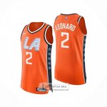 Camiseta Los Angeles Clippers Kawhi Leonard NO 2 Ciudad Authentic 2025-26 Naranja