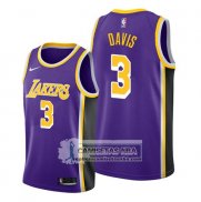 Camiseta Los Angeles Lakers Anthony Davis Statement Violeta