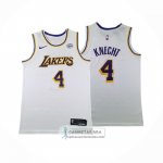 Camiseta Los Angeles Lakers Dalton Knecht NO 4 Association 2024-25 Blanco