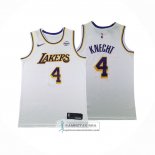 Camiseta Los Angeles Lakers Dalton Knecht NO 4 Association 2024-25 Blanco