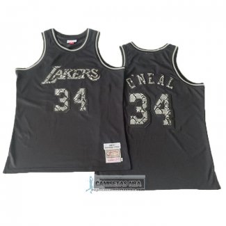Camiseta Los Angeles Lakers Kobe Bryant NO 34 Swingman Mitchell & Ness 1996-97 Negro