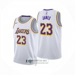 Camiseta Los Angeles Lakers LeBron James NO 23 Association 2024-25 Blanco