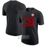 Camiseta Manga Corta Atlanta Hawks Negro