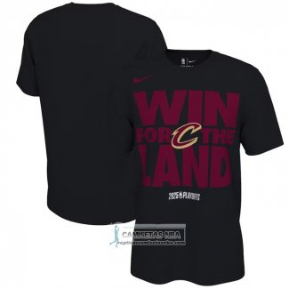 Camiseta Manga Corta Cleveland Cavaliers 2025 NBA Playoffs Negro