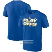 Camiseta Manga Corta Golden State Warriors 2023 NBA Playoffs Azul