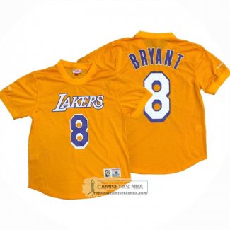 Camiseta Manga Corta Los Angeles Lakers Kobe Bryant NO 8 Amarillo