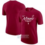 Camiseta Manga Corta Miami Heat Rojo