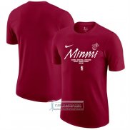 Camiseta Manga Corta Miami Heat Rojo