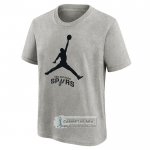 Camiseta Manga Corta San Antonio Spurs Essential Jumpman Gris