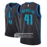 Camiseta Mavericks Dirk Nowitzki Ciudad 2018-19 Azul