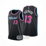 Camiseta Miami Heat Bam Adebayo NO 13 Ciudad 2025-26 Negro