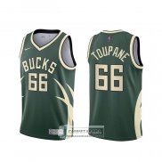 Camiseta Milwaukee Bucks Axel Toupane Earned 2020-21 Verde