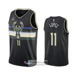 Camiseta Milwaukee Bucks Brook Lopez Statement 2020-21 Negro
