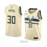 Camiseta Milwaukee Bucks Jaylen Morris Ciudad 2018 Crema