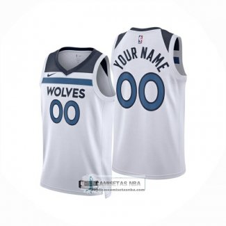 Camiseta Minnesota Timberwolves Personalizada Association 2024-25 Blanco