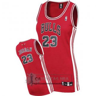 Camiseta Mujer Bulls Jordan Rojo