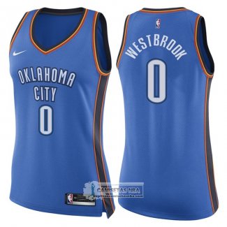 Camiseta Mujer Thunder Russell Westbrook Icon 2017-18 Azul