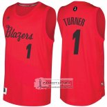Camiseta Navidad Blazers Evan Turner 2016 Rojo