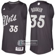 Camiseta Navidad Nets Trevor Booker 2016 Negro