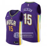Camiseta New Orleans Pelicans Frank Jackson Ciudad Violeta