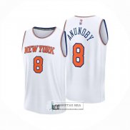 Camiseta New York Knicks OG Anunoby NO 8 Association 2025-26 Blanco