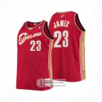 Camiseta Nino Cleveland Cavaliers LeBron James NO 23 Mitchell & Ness 2003-04 Rojo