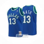 Camiseta Nino Dallas Mavericks Steve Nash NO 13 Mitchell & Ness 1998-99 Azul