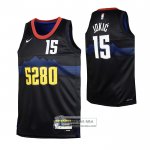 Camiseta Nino Denver Nuggets Nikola Jokic NO 15 Ciudad 2023-24 Negro