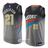 Camiseta Oklahoma City Thunder Andre Roberson Ciudad 2018 Gris