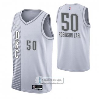 Camiseta Oklahoma City Thunder Jeremiah Robinson-Earl NO 50 Ciudad 2021-22 Blanco