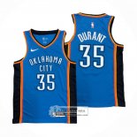Camiseta Oklahoma City Thunder Kevin Durant NO 35 Icon Azul