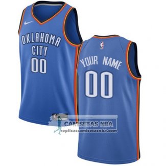 Camiseta Oklahoma City Thunder Personalizada 2017-18 Azul