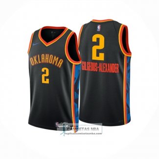 Camiseta Oklahoma City Thunder Shai Gilgeous-Alexander NO 2 Ciudad 2024-25 Negro