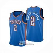 Camiseta Oklahoma City Thunder Shai Gilgeous Alexander NO 2 Icon 2024-25 Azul