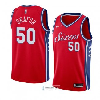 Camiseta Philadelphia 76ers Emeka Okafor Statement 2018 Rojo