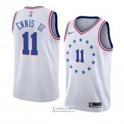 Camiseta Philadelphia 76ers James Ennis Iii Earned 2018-19 Blanc