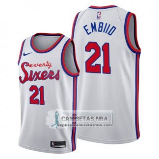 Camiseta Philadelphia 76ers Joel Embiid Classic 2019-20 Blanco