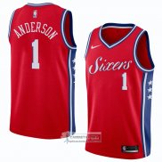 Camiseta Philadelphia 76ers Justin Anderson Statement 2018 Rojo